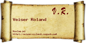 Veiser Roland névjegykártya